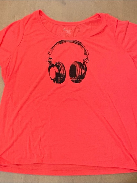 Lane Bryant Other - Coral Headphones Graphic Tee - Lane Bryant